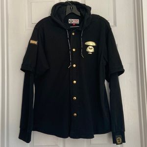 AAPE by A BATHING APE Hoodie Sweatshirt Jacket Black/Gold